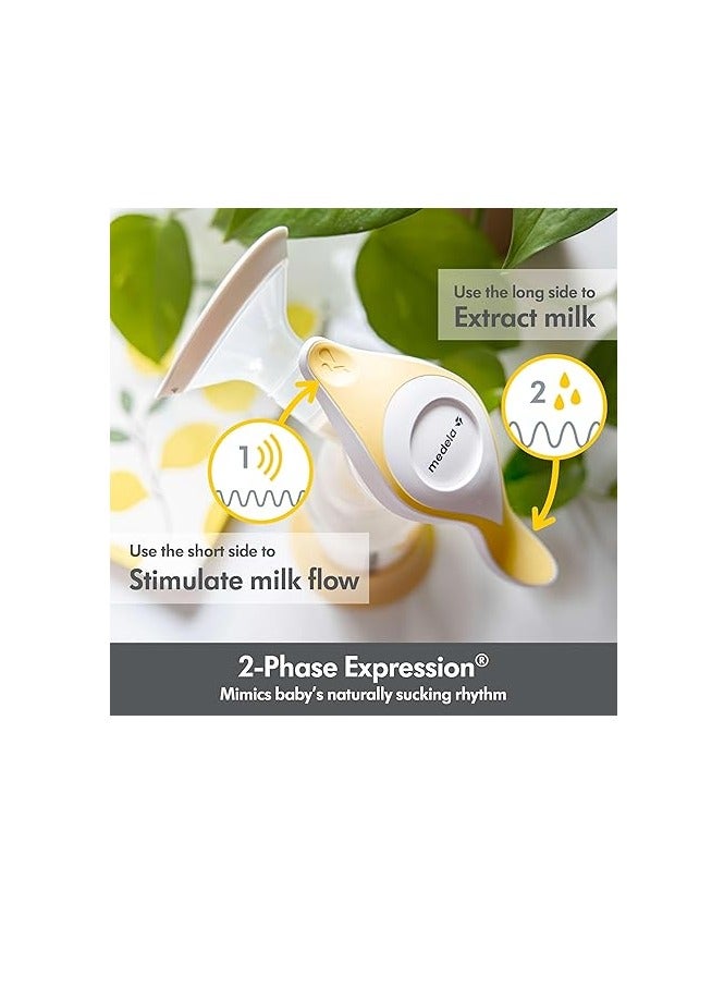 Manual breast pump with Flex Shields Harmony Single Hand for More Comfort and Expressing More Milk - Image 2